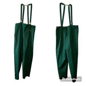 vintage campways waterproof Bibs overalls and jacket set green Large.